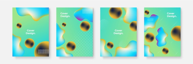 Diseño de portada con formas geométricas.