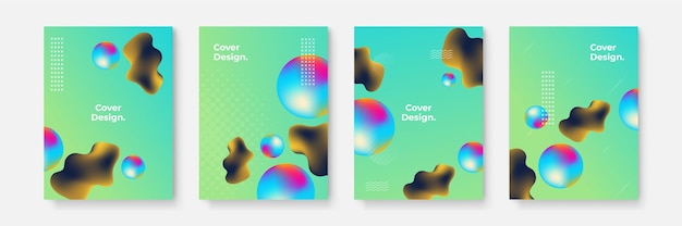 Diseño de portada con formas geométricas.