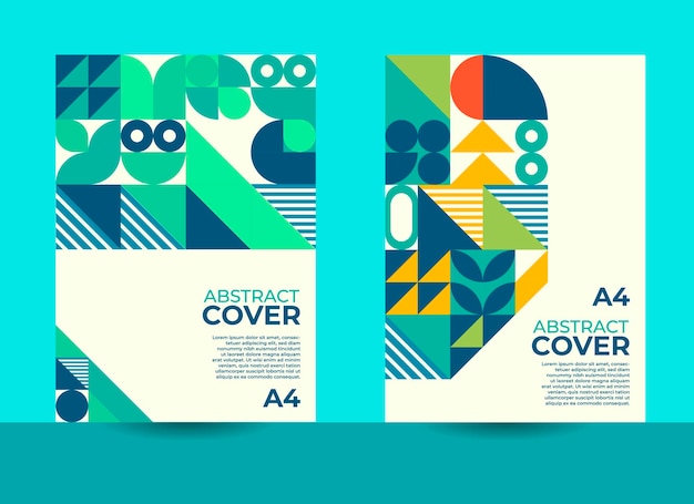 Diseño de portada geométrica Diseño de portada de presentación de portada de libro Diseño de portada de informe anual