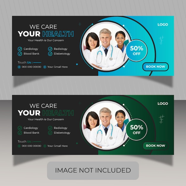 Diseño de portada de health & medical doctor concept con archivo eps