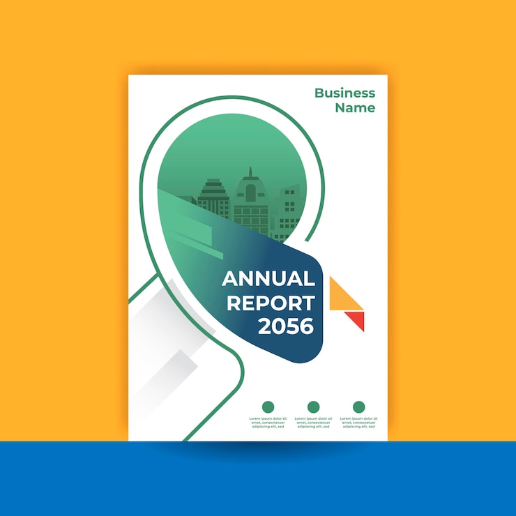 Vector diseño de la portada del informe anual diseño de la carátula del informe modelo de promoción kit de marketing diseño de la capa