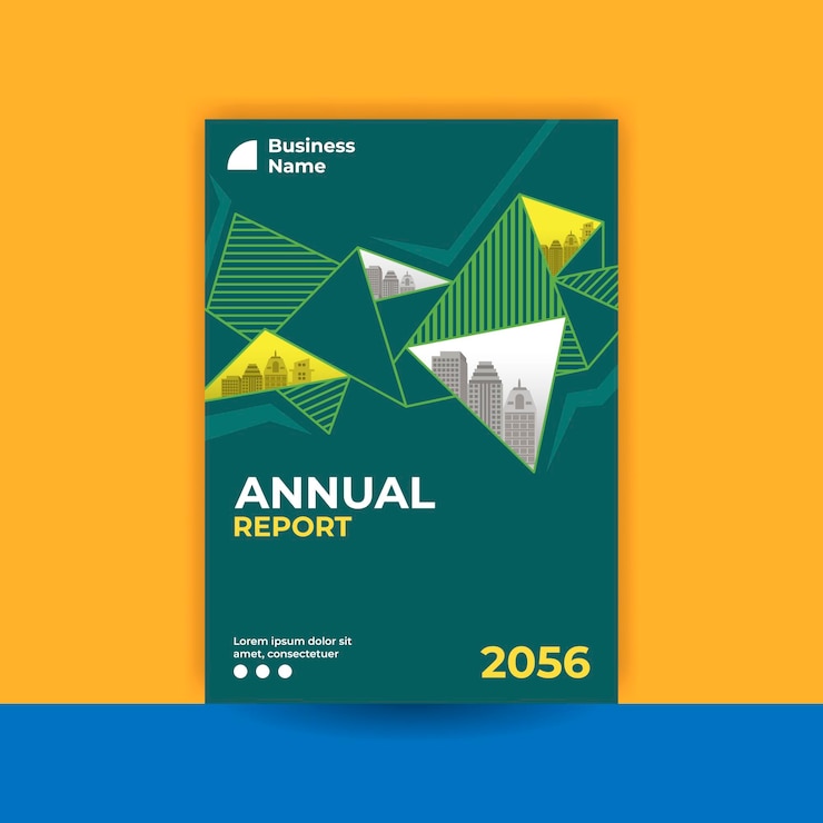 Vector diseño de la portada del informe anual folleto portada de negocios diseño del informe financiero portada