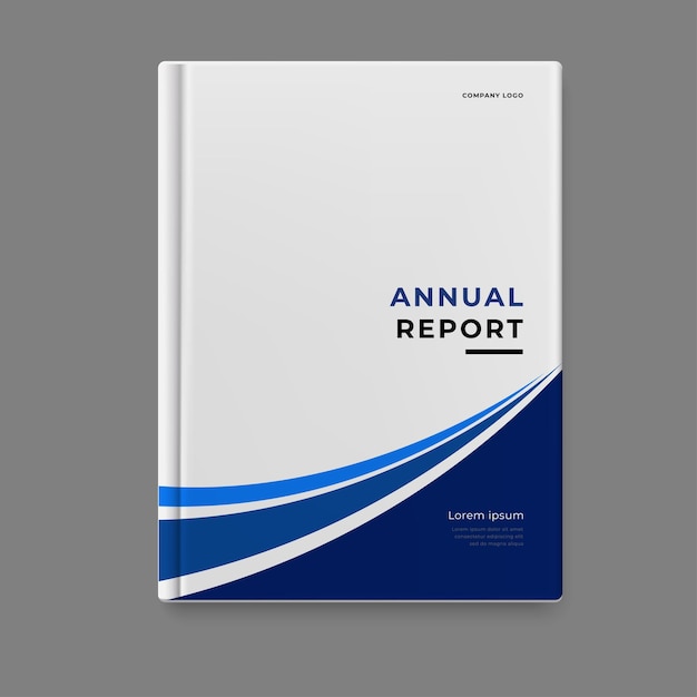 diseño de portada de informe anual de negocios