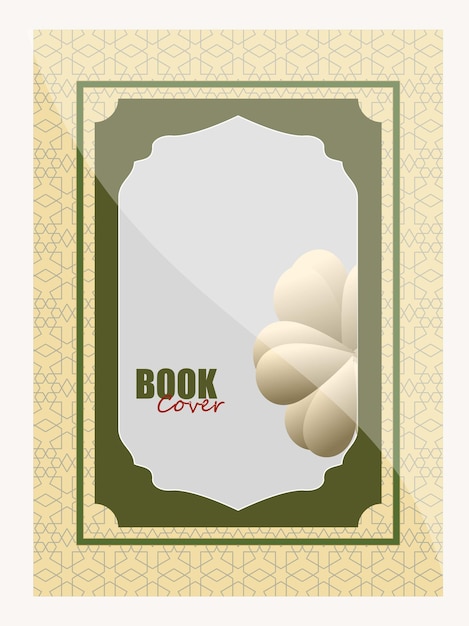 Diseño de portada de libro árabe con borde asombroso, mejor idea