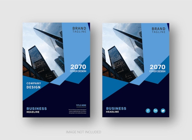Diseño de portada de libro azul de lujo