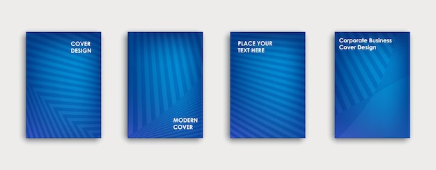 Diseño de portada de libro colorido. Cartel, informe anual de negocios corporativos, folleto, revista, maqueta de volante. Plantilla a4 azul. Gradientes de semitonos. Patrón geométrico. Vector.