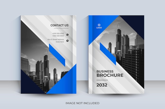 Diseño de portada de libro corporativo A4 y plantilla de informe anual y revista