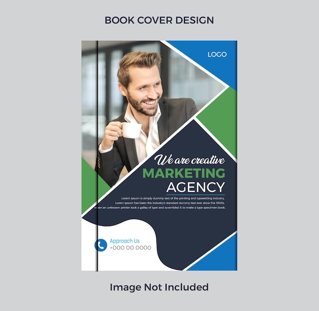 Diseño de portada de libro eleganteDiseño de portada de libro corporativo con color blanco y negro
