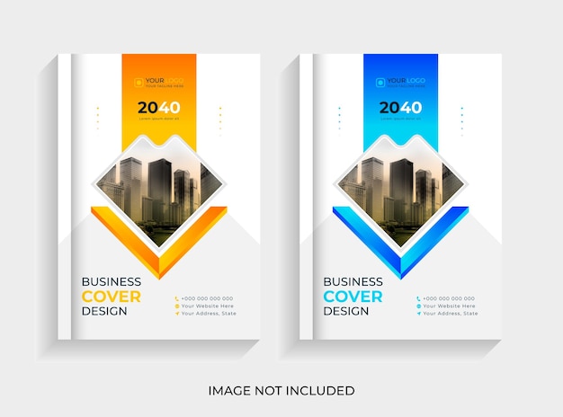 Diseño de portada de libro de informe anual de negocios corporativos creativos mínimos