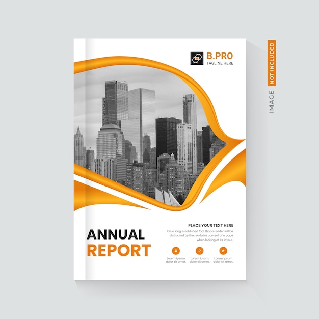 Diseño de portada de libro de negocios corporativos de informe anual