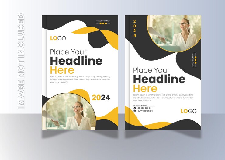 Diseño de portada de libro de negocios corporativos de vector