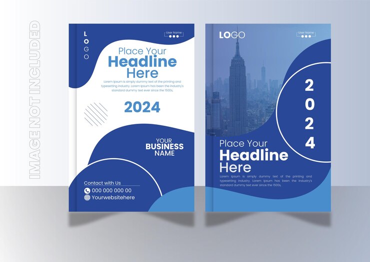 Diseño de portada de libro de negocios corporativos de vector