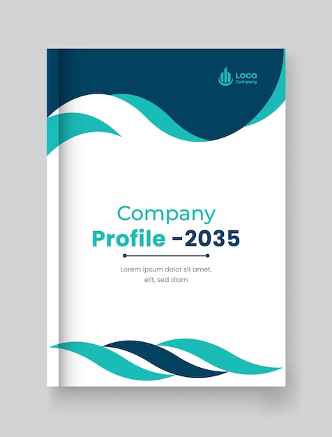 Diseño de portada de libro o portada de folleto comercial de informe anual de empresa moderna de vector