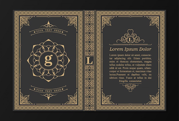 Diseño de portada de libro ornamental