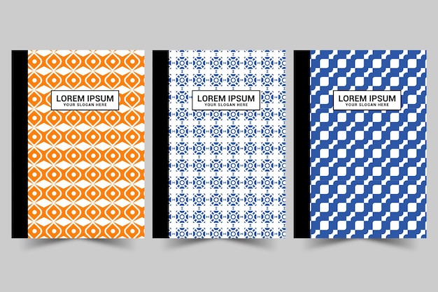Diseño de portada de libro en tamaño A4 Informe anual Diseño de folleto Patrón simple Flyerpromotionnotebook