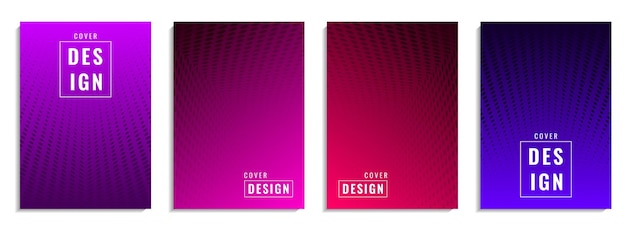 Diseño de portada mínimo forma de punto de semitono colorido