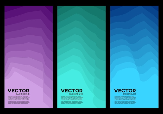 Vector diseño de portada moderno y colorido con patrón de línea minimalista abstracto