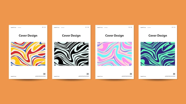 Diseño de portada de onda abstracta