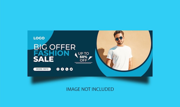 Diseño de portada de página de Facebook de venta de moda