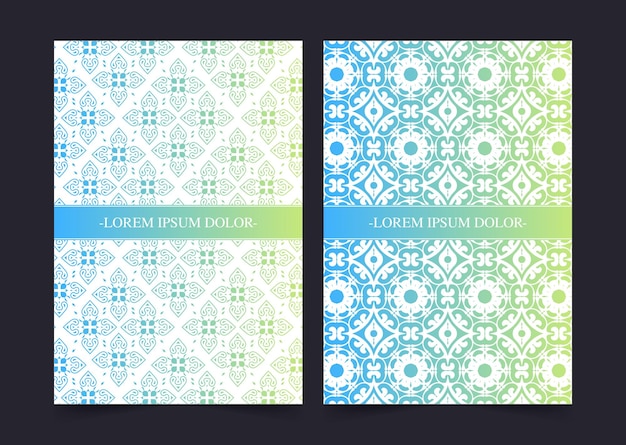 Diseño de portada de patrón abstracto colorido