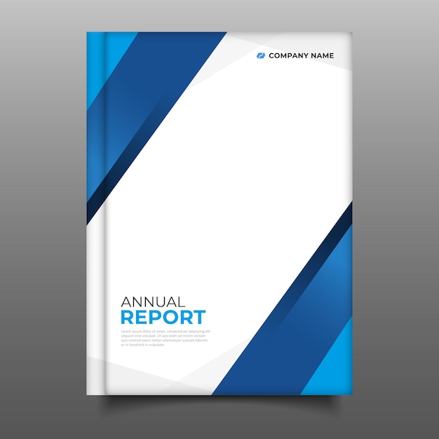 Diseño de la portada de la plantilla del folleto del informe anual de la empresa