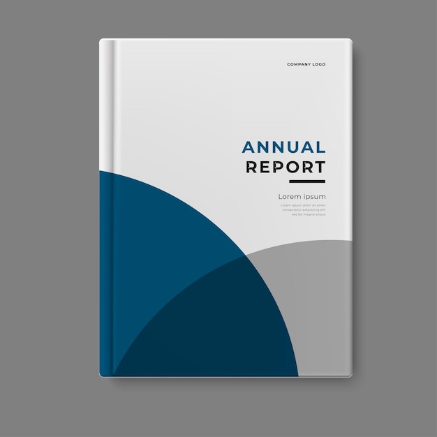 Diseño de portada de plantilla de informe anual de negocios