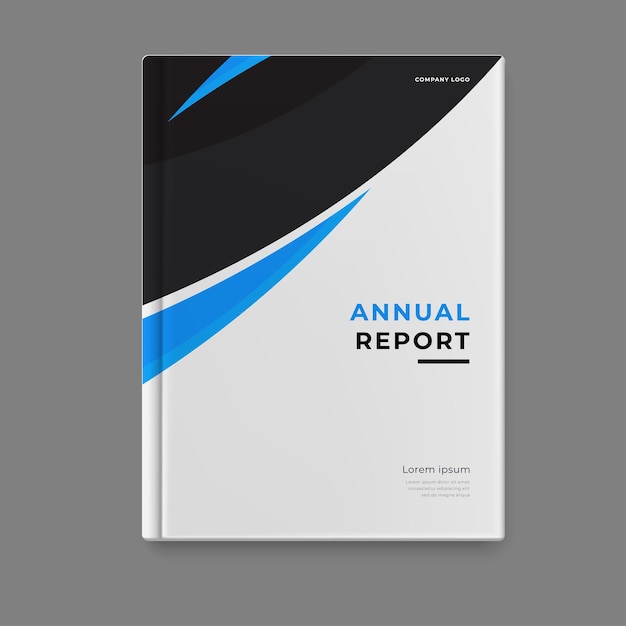 Diseño de portada de plantilla de informe anual de negocios