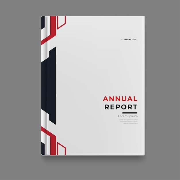 Diseño de portada de plantilla de informe anual de negocios