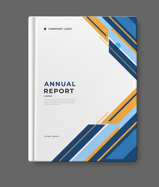 diseño de portada de plantilla de informe anual