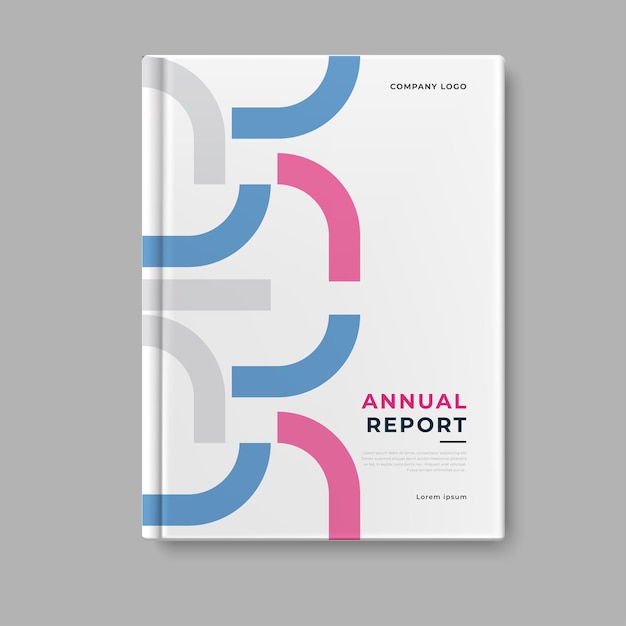 diseño de portada de plantilla de informe anual