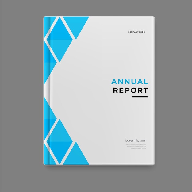 diseño de portada de plantilla de informe anual