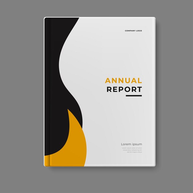 diseño de portada de plantilla de informe anual