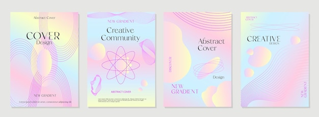 Diseño de portada de póster de plantilla futurista