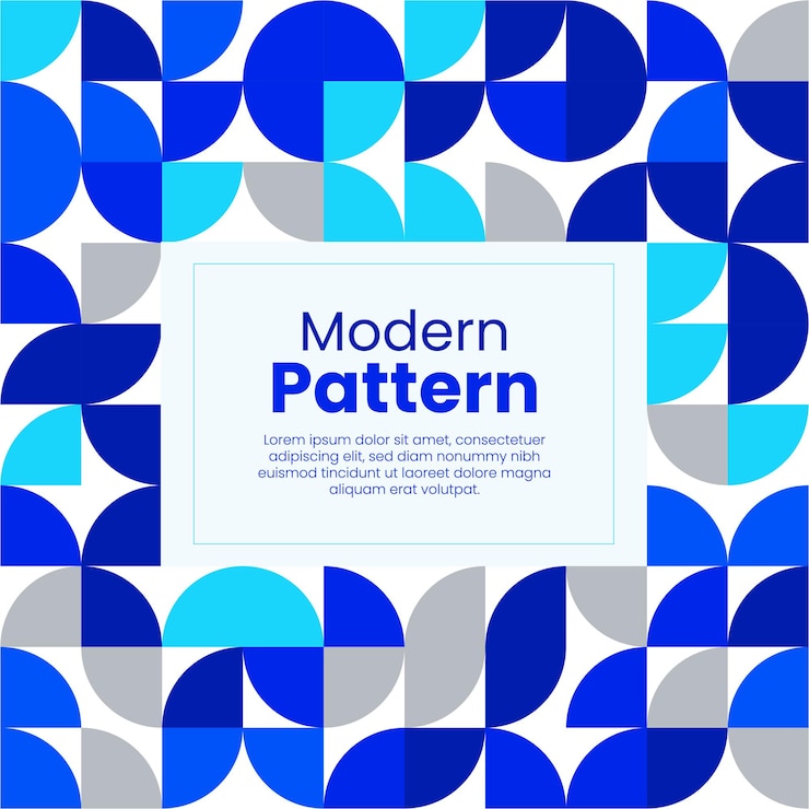 Diseño de portada de redes sociales de patrón moderno