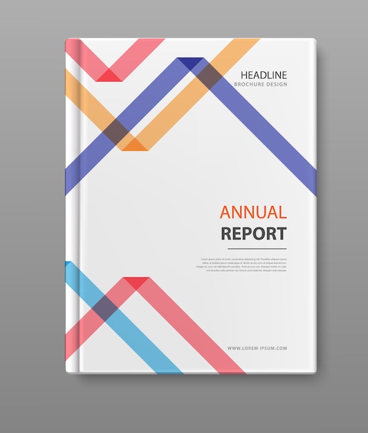 diseño de portada de volante de negocio de informe anual