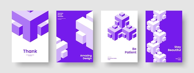 Diseño de portadas geométricas de libros Banner de presentación de negocios aislada