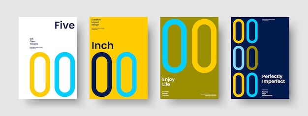 Diseño de portadas de libros geométricos para presentaciones empresariales modernas