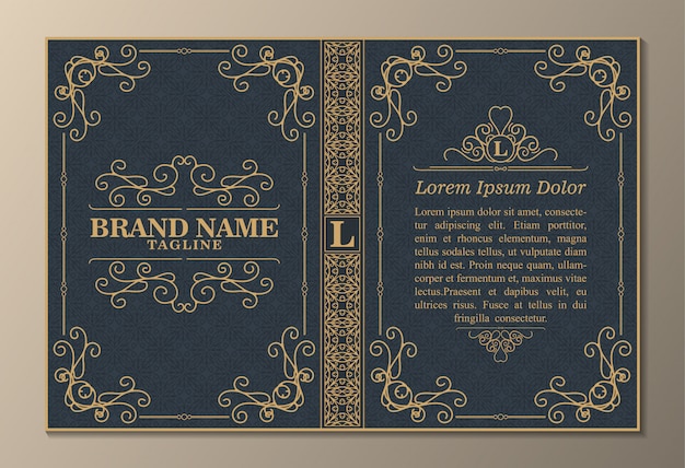 Diseño de portadas de libros ornamentales de lujo
