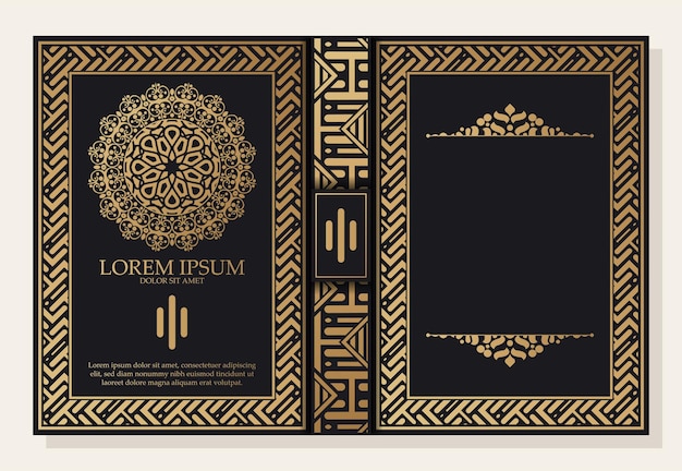Diseño de portadas de libros ornamentales de lujo