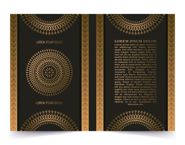 Vector diseño de portadas de libros ornamentales de lujo