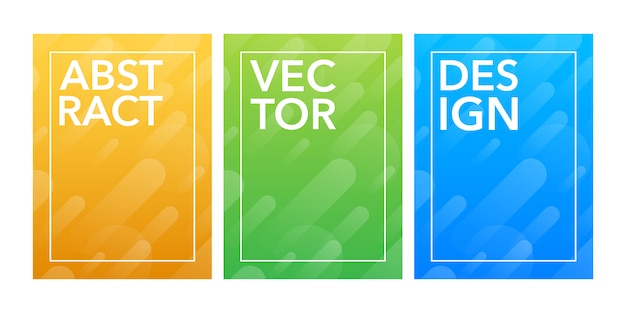 Vector diseño de portadas mínimas. gradientes de medios tonos coloridos