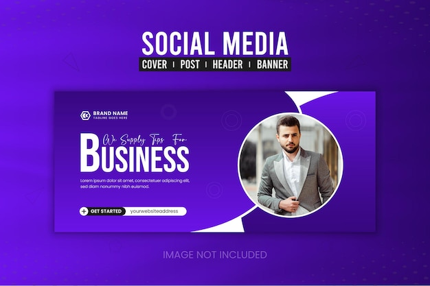 Diseño de portadas o banners de redes sociales comerciales y de portadas de Facebook