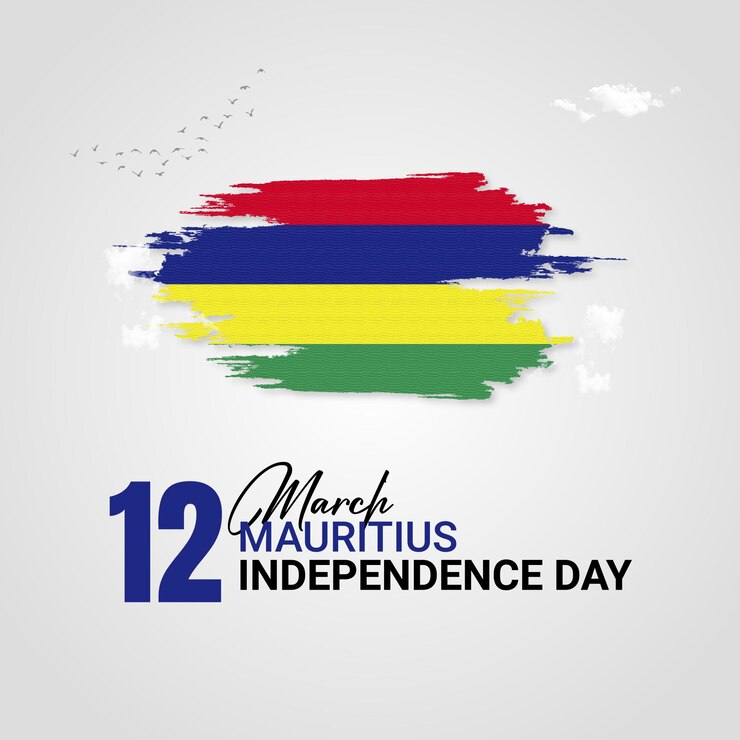 Vector diseño del post del día de la independencia de mauricio