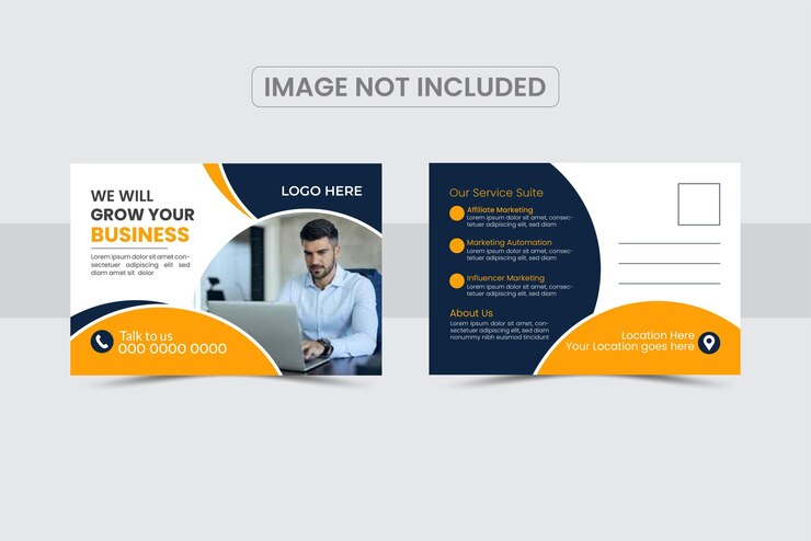 Diseño de postales corporativos Estas plantillas de postales son exclusivas para el marketing de la agencia de la empresa