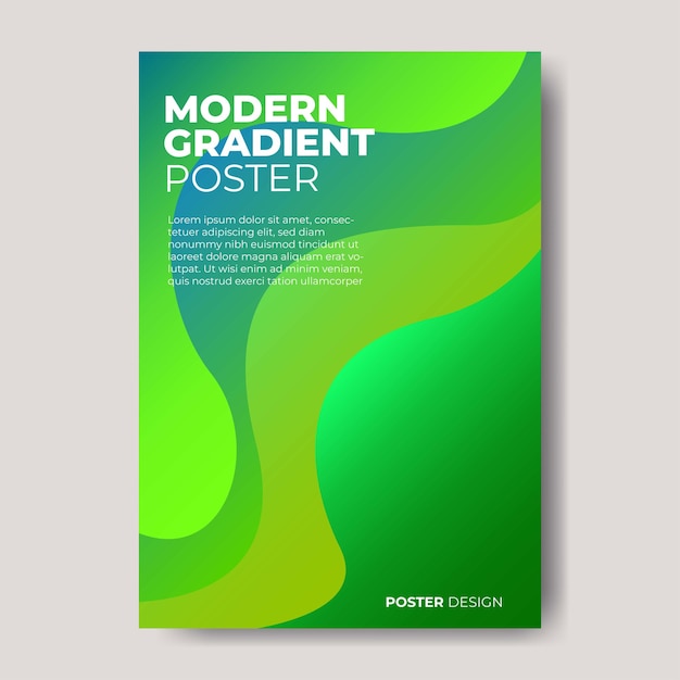diseño de póster de gradiente abstracto moderno