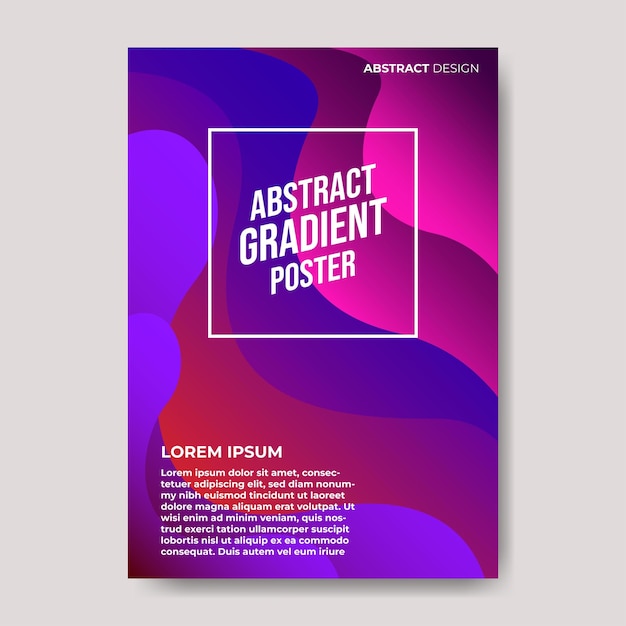 diseño de póster de gradiente abstracto moderno
