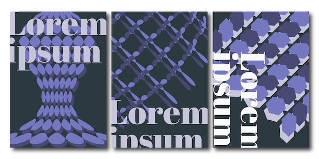 Vector diseño de póster maximalista de tendencias modernas premium