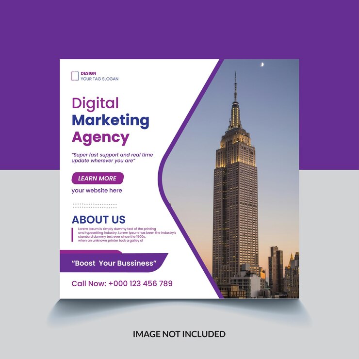 diseño posterior de carteles para anuncios de marketing digital