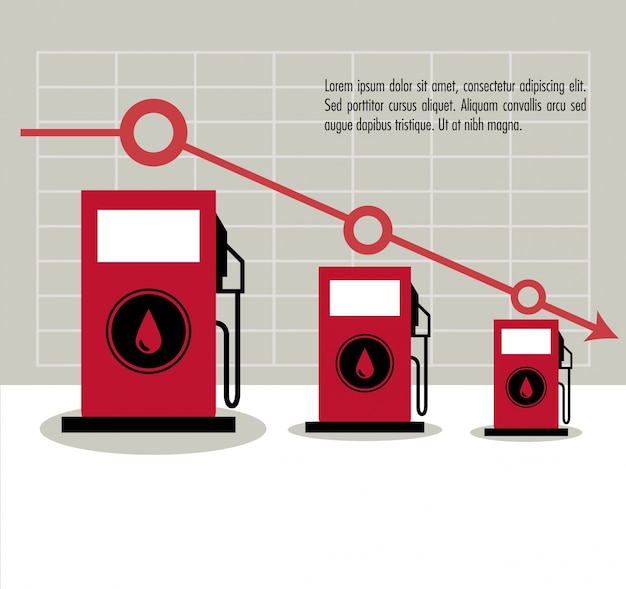 Vector diseño del precio del petróleo