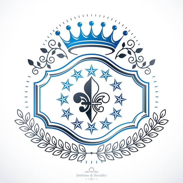 Diseño de premio vintage, escudo de armas heráldico vintage. emblema vectorial.